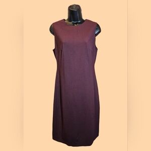 Theory Sleeveless Plum Midi Dress